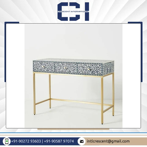 Modern Style  Hot Selling Bone Inlay Console Table Three Drawer Bone Inlay Console Table Home Decor Console Table for Sale