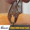 Mole grip plier clamping curved jaw locking pliers