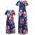 Import Mommy and Me Dresses Family Matching Outfits Fall Casual Maxi Dress with Pocket Floral Printed Matching Dresses for Girls Mother from China