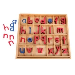Montessori language learning materials for spanish print moveable alphabet with box