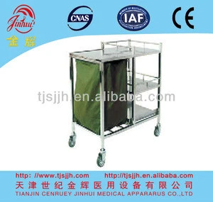 most popular hospital trolley top-grade stainless steel medical trolley for dirty and waste