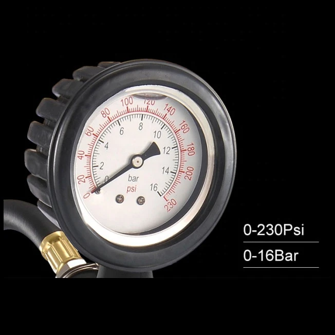 Motorcycle tyre pressure tire deflator air oil gauge