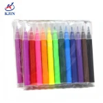 Multi color non-toxic cheap washable fineliner tip Transparent Lid 12 Mini Water Color Pen watercolor pen sets for children