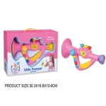 Multi-function cartoon plastic electric musical instrument toy trumpets for kids MS45902866-1A