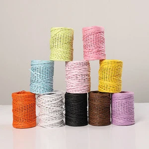 Buy Natural Raffia Paper Yarn Twine String Ribbon With Metallic Wire For  Craft Packing from Yiwu City Hechuang Import And Export Limited, China
