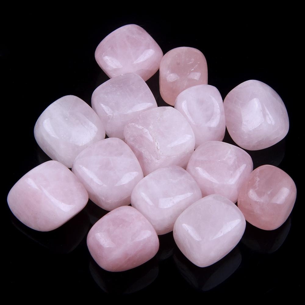 Natural semi precious stone Rose quartz Reiki Healing Tumbled Stones