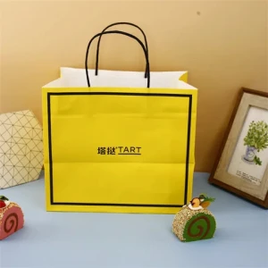 New arrival craft gift brown white packaging bolsa de papel printed shopping bag kraft paper bags