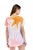 Import new arrival fashion ladies tops summer flowers and leaf print short sleeve top from China