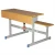 Import New Arrival School Furniture Double Student Study Desk and Chairs from China