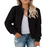 New arrival soft sherpa jacket coat casual crop fall jackets women zipper furry jacket for woman Y599