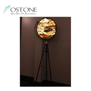 New Arrivals Modern Decorative Lighting Round Natural Marble Floor Lamp