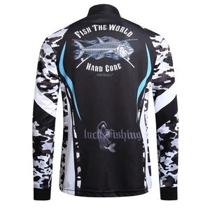 New Arrive Custom Sublimation Print Long Sleeve Fishing Jersey Quick Dry Fishing Tshirt Wear/Clothing/jersey