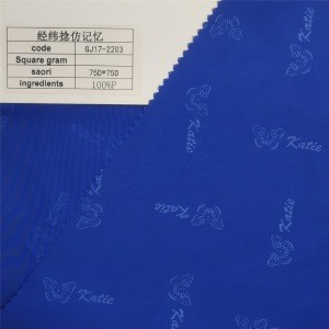 New Design European market Weft Wrap Twist Imitation Memory  Jacquard Weave Fabric for duck douwn jackets