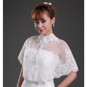 New Elegant Sheer half Sleeve Lace Wedding Jacket Vintage Wedding Bolero Bridal Jacket Bridal Wraps coat