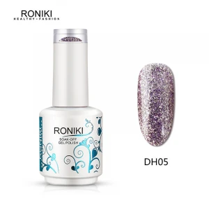 New factory direct sales 12 color flash diamond nail polish glue removable nail glitter pink diamond glue small set