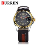 NEW FASHION CURREN BRAND MALE HAND DATE BLACK BROWN LEATHER STRAPS MENS QUARTZ WRIST WATCH 3ATM WATERPROOF WRISTWATCH
