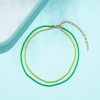 New Fashion Simple Color Matching Multilayer Necklace Personality Creative Color Metal Multilayer Necklace Jewelry
