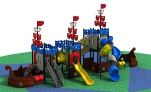 New kids pirate ship outdoor playground equipment for daycare centre