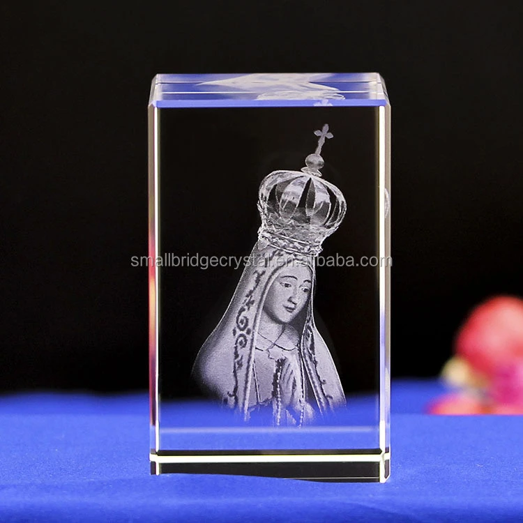 New Products Transparent Cartoon Gifts Crystal Block 3D Glass Photo Cube
