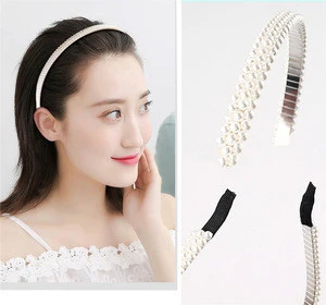 new sample design Imitation pearl hair band women wedding party hair accessories