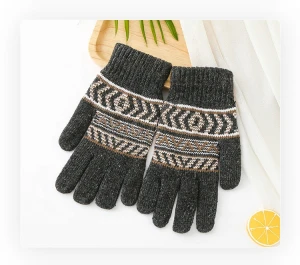 new style fashion Winter creative warm full finger gloves new jacquard touch screen gloves