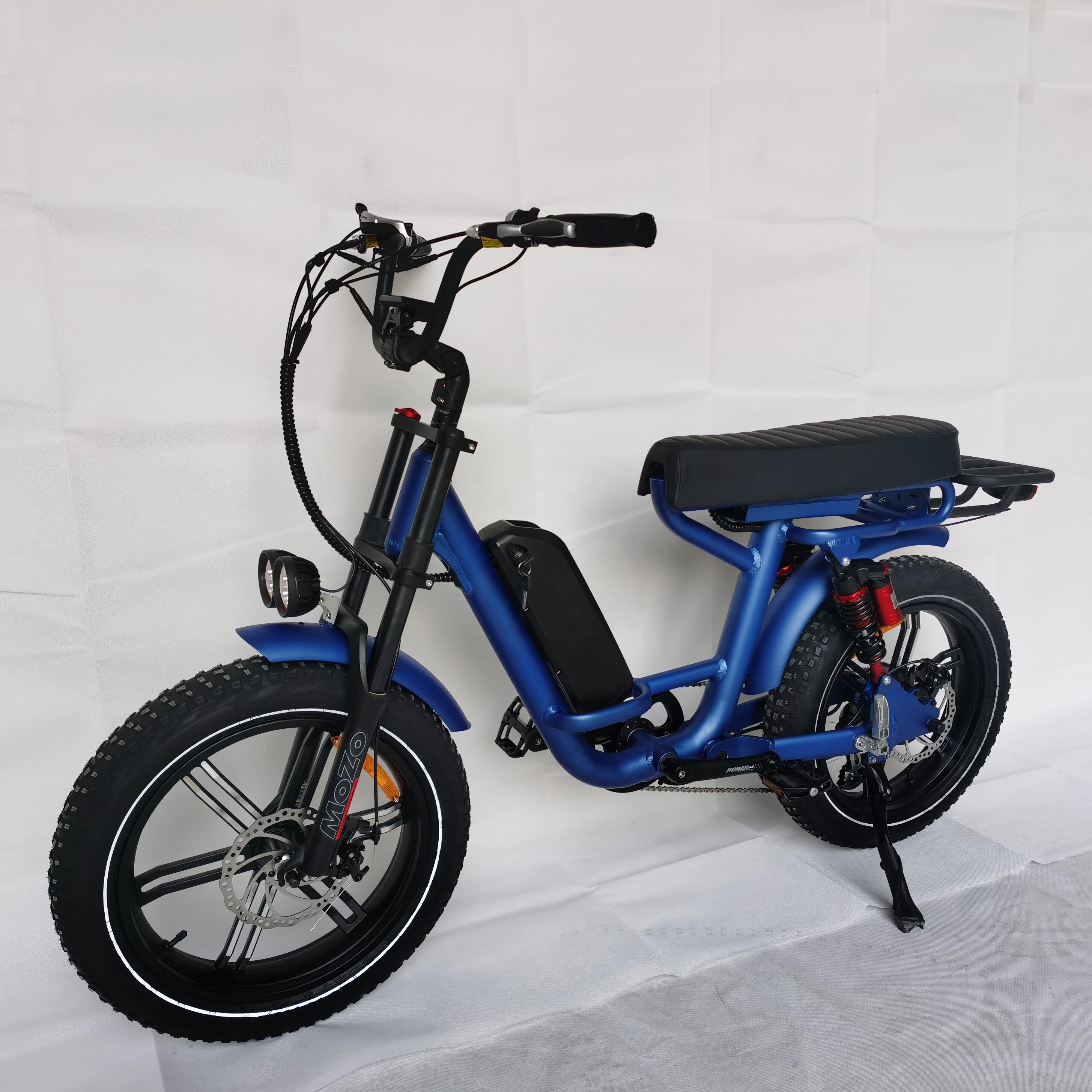 new style fat tyre big saddle used electric bike full suspension electric bicycle rear double shock fat bike electric bike