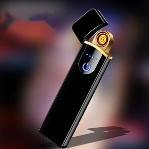 New thin usb charging lighter touch screen electronic cigarette lighters small rechargeable electric lighter