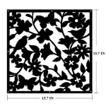 New Type Black Print PP Living Room Cabinet Divider Screen