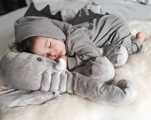 Newborn Infant Baby Boy Girl Dinosaur Hooded Romper Jumpsuit Outfits Clothes Long Sleeve Solid Baby Rompers Casual Comfortable