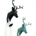 Newcoming handmade good quality resin deer head shower towel antler hooks