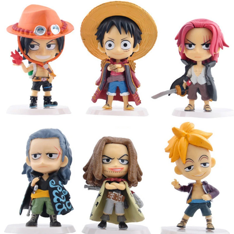 Newest 6PCS/Lot Janpan Anime One Piece figure Mini PVC Luffy Action Figures