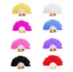 Nice Feather Fan For Dance Props Hand Goose Feather Folding Fan Wedding Wonderful