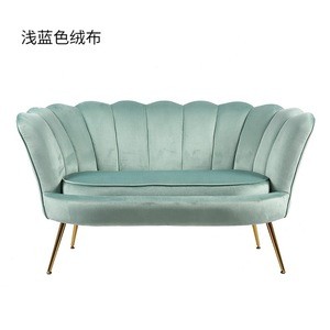 Nordic single golden light luxury iron chair sofa chair living room bedroom