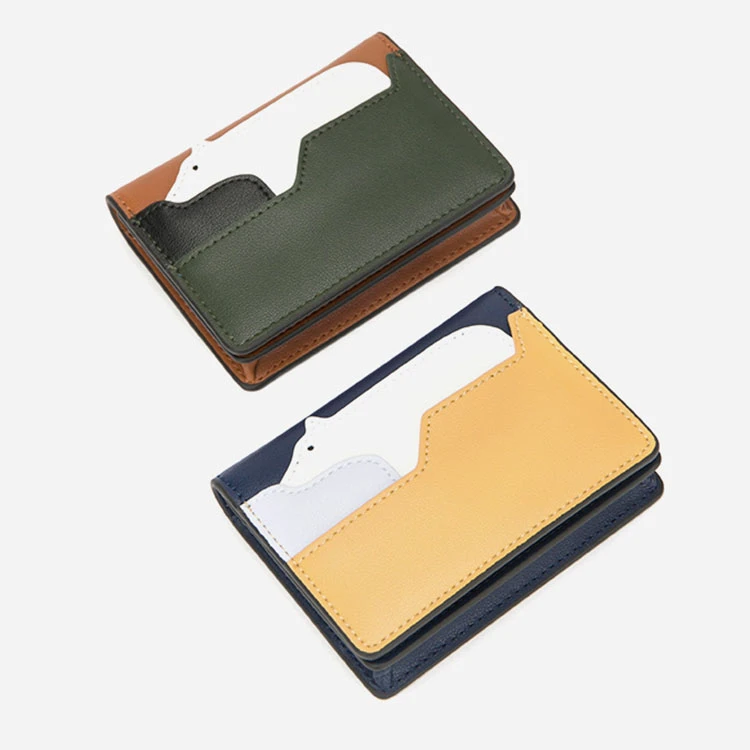 Oem custom logo animal printed pu leather stylish billfold card purse holder ladies wallet