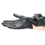 Oem Household Glove Extra Strong Elasticity Super Touch Vinyl Gloves Black Nitrile Vinyl Gloves