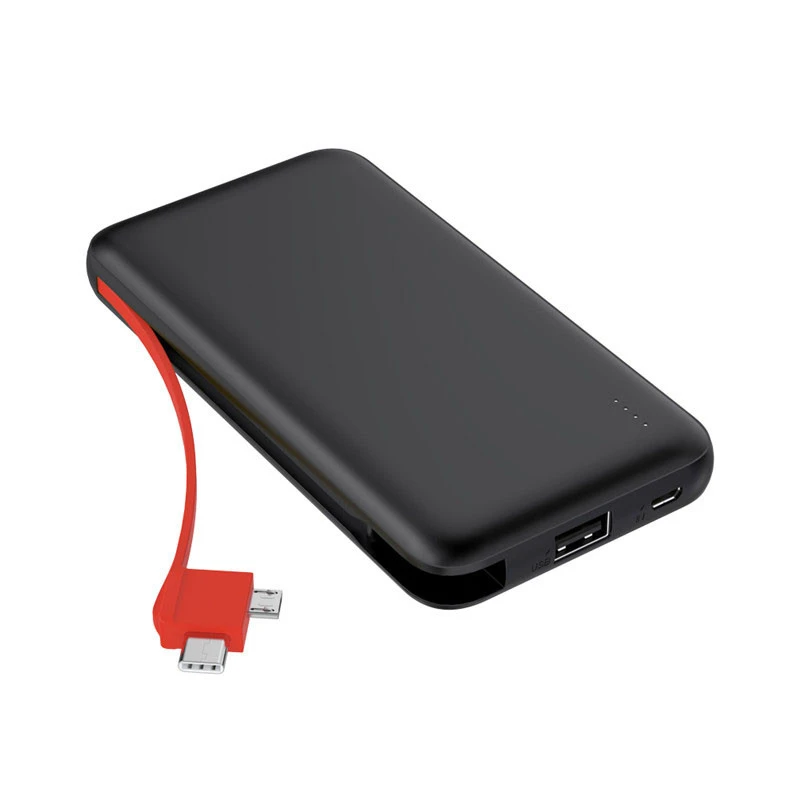 OEM Logo Powerbanks 10000mah 5V 2A with USB Cable power bank Factory