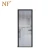 Import OEM / ODM interior printed frosted and tempered glass powder coated aluminium alloy french casement single door from China