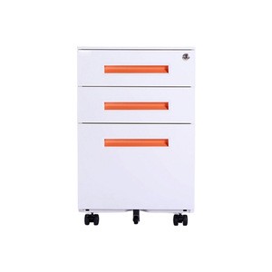 Office equipment activity cabinet 3 drawer Metal archives storage Office activity cabinet mobile cabinet with seat cushion
