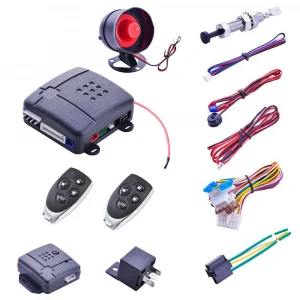 One Way Alarm with Shock Sensor Remote Trunk Release Car Alarm System Keyless Entry Auto Arming Cars Safty 433.92mhz Color Box