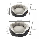 Orthopedic faux fur & velvet pet sofa flush dog bed OEM customized design with pp cotton