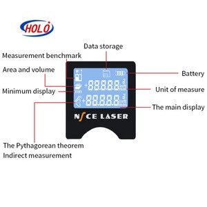 Outdoor And Indoor Digital Laser Distance Area Volume Height Measuring Instrument