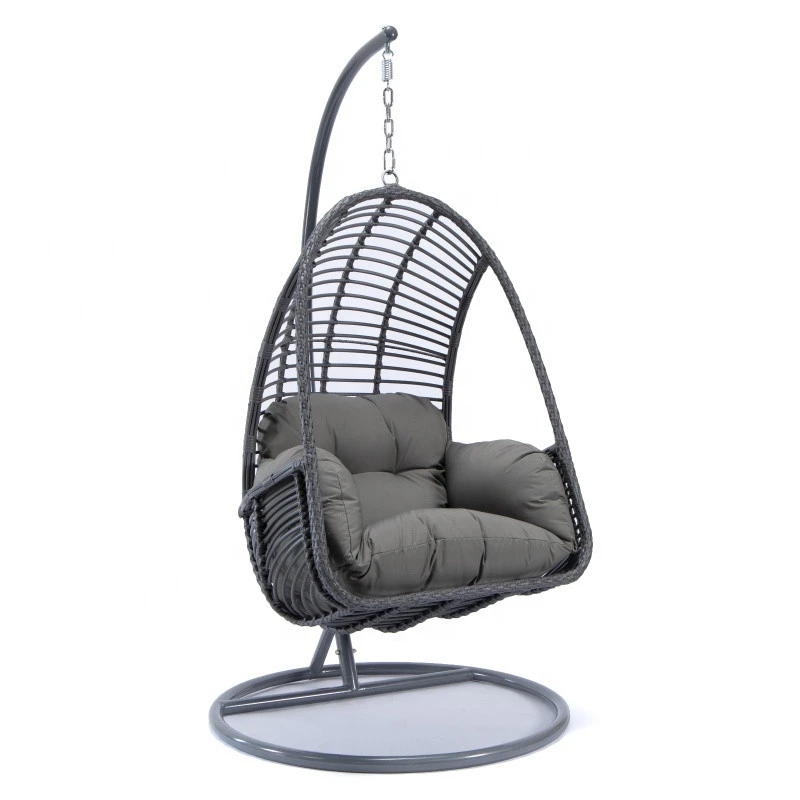 Outdoor Single Seat Garden Furniture Rattan Hanging Egg Chair Patio Swings