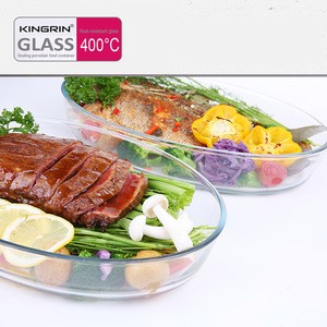 Oval Glass Bakewares Set of Glass Pyrex borosilicate bakeware
