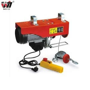 PA type PA250kg PA500 1.5 ton 100kg 500kg 220v motor 1000kg small mini wire rope electric cable Pulley chain hoist crane winch