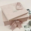 Paper boxes eco friendly custom wedding favors bridesmaid foldable paper gift box ribbons gift paper packing boxes clothes