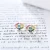 Import Peishang 925 Sterling Silver Gold Plated Rainbow Colorful Zircon Evil Eyes Earrings from China
