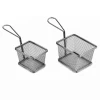 Perforated Strainer Kitchen Accessories Rectangle Wire Mesh Deep Fat Kitchen Stainless Steel Round Fryer Basket