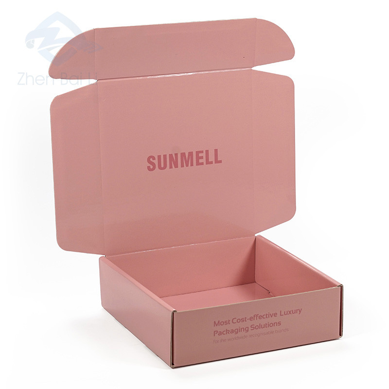 Buy Pink Logo Print Custom Corrugated Cosmetic Shipping Mailer Box ...