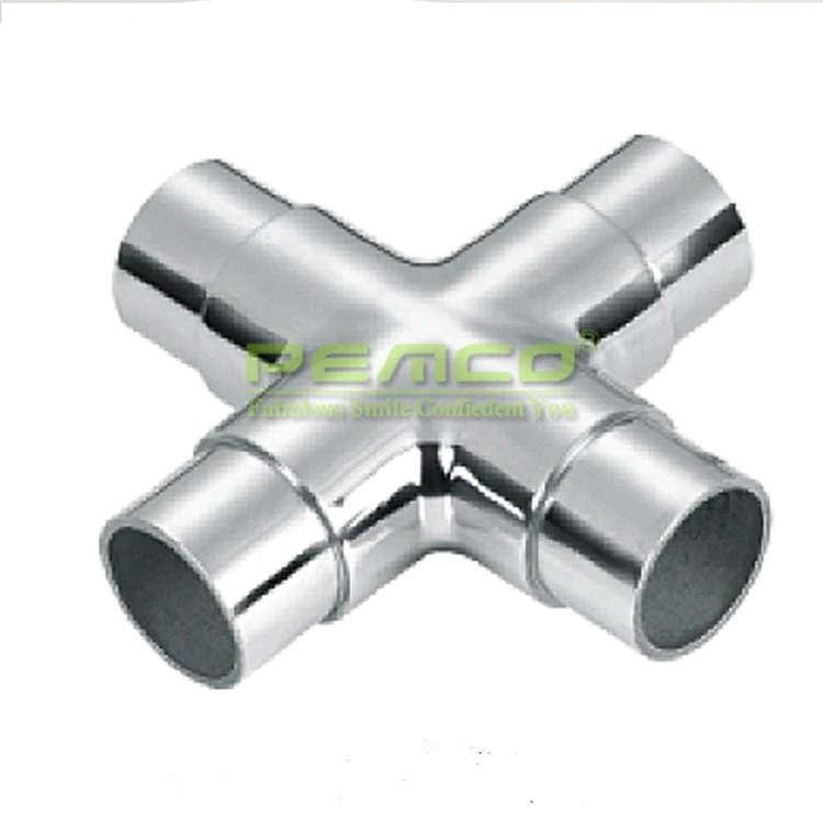Pipe fitting union 4-way ss304 ss316l cross stainless steel pipe fitting