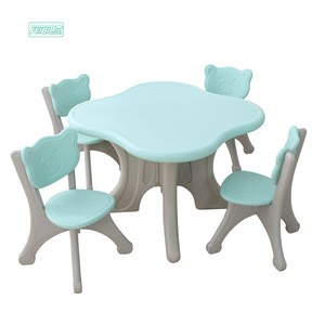 Plastic kids table and chair set children kindergarten  furniture study tables chairs